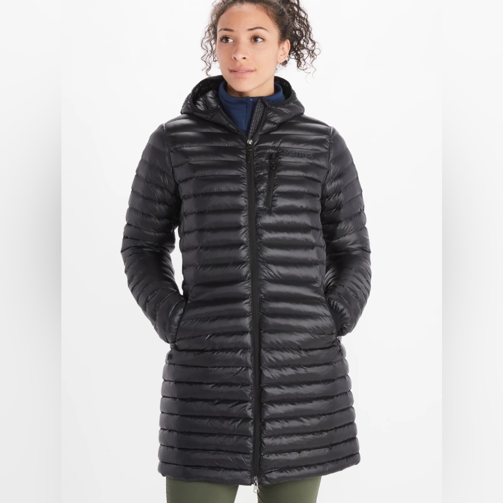 NWTs Marmot Women's Long Avant Featherless Hoody. Black. Sz. Small